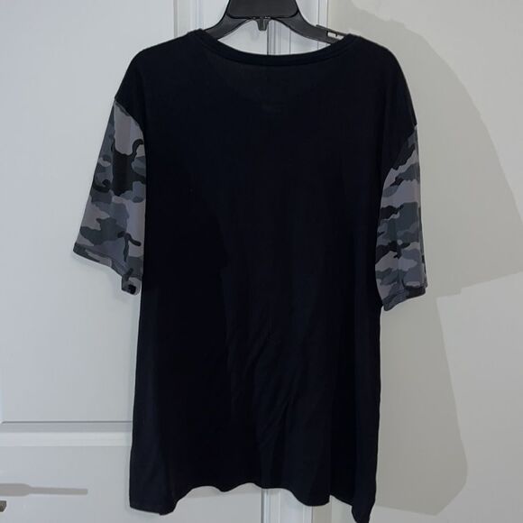 Nike BSBL Baseball Logo Black & Yellow Crew Neck Short Sleeve w/ Camouflage Camo - Picture 6 of 6